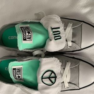 Converse “Peace Out” Chuck Taylors, women’s size 9